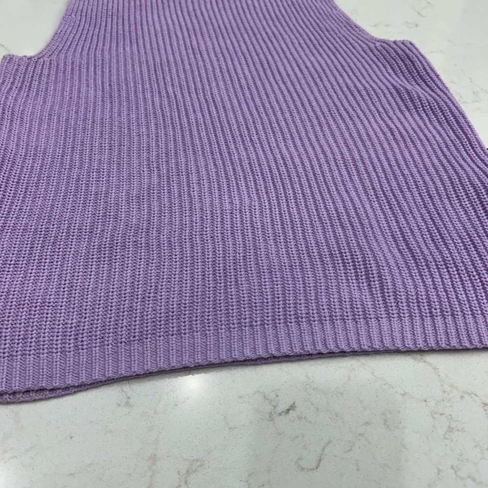 LOFT Lilac Ribbed Sweater - Picture 8 of 8